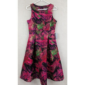NWOT Danny and Nicole sz 8 Colorful Fit & Flare Dress